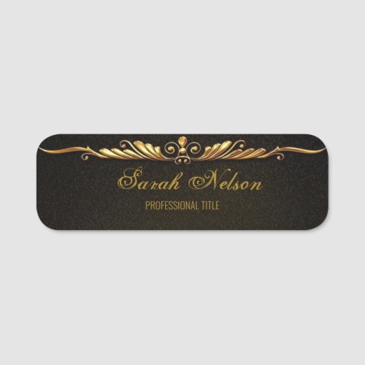 Elegant stijlvol glitter naamplaatje (Voorkant)