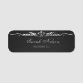 Elegant Stijlvol Glitter Name Tag (Voorkant)