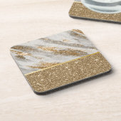 Elegant Stijlvol Glitter Shiny Bier Onderzetter (Linkerzijde)