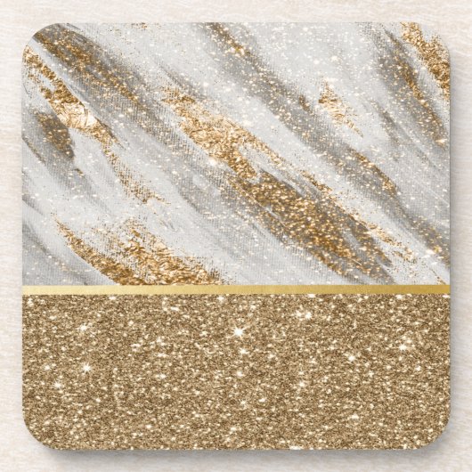 Elegant Stijlvol Glitter Shiny Bier Onderzetter (Voorkant)