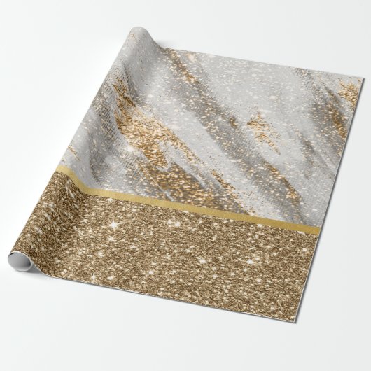 Elegant Stijlvol Glitter Shiny Cadeaupapier (Uitgerold)