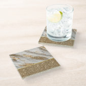 Elegant Stijlvol Glitter Shiny Glazen Onderzetter (Schuin)