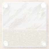 Elegant Stijlvol Glitter Shiny Glazen Onderzetter (Achterkant)