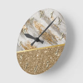 Elegant Stijlvol Glitter Shiny Ronde Klok (Hoek)