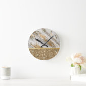 Elegant Stijlvol Glitter Shiny Ronde Klok (Huis)