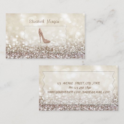 Elegant stijlvol, glittery Bokeh, hoge hoogte Visitekaartje (Voorkant / Achterkant)