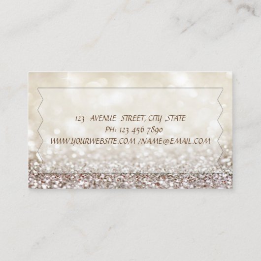 Elegant stijlvol, glittery Bokeh, hoge hoogte Visitekaartje (Achterkant)