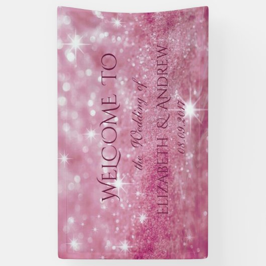 Elegant Stijlvol Glittery Bokeh Wedding Banner (Verticaal)