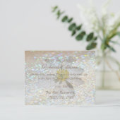 Elegant Stijlvol, glittery Daisy Rehearsal Dinner Kaart (Staand voorkant)