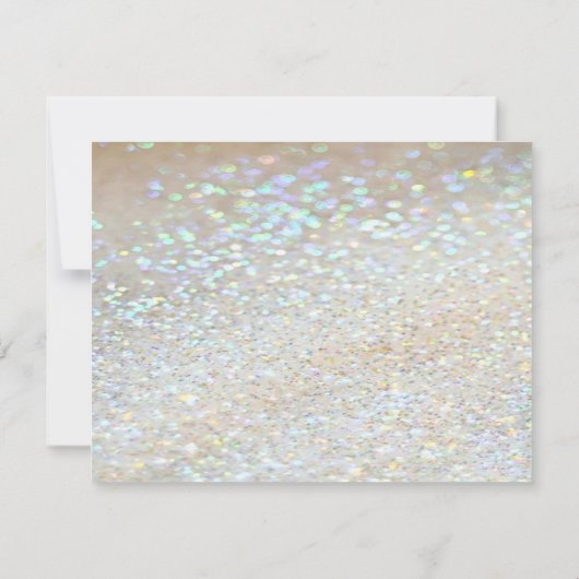 Elegant Stijlvol, glittery Daisy Rehearsal Dinner Kaart (Achterkant)