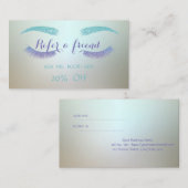 Elegant,Stijlvol,Glittery Faux-as Aanbevelingskaartje (Voorkant / Achterkant)