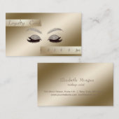 Elegant stijlvol, Glittery Faux Lashes Loyalty-kaa Klantenkaartje (Voorkant / Achterkant)