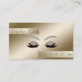 Elegant stijlvol, Glittery Faux Lashes Loyalty-kaa Klantenkaartje