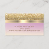 Elegant stijlvol Glittery Gold Floral Visitekaartje (Achterkant)