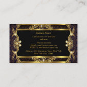 Elegant stijlvol Gold Black Brocade Designer Visitekaartje (Achterkant)