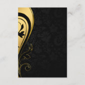 Elegant stijlvol Gold Black Deco Weddenschap - Geg Informatiekaartje (Achterkant)