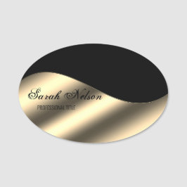 Elegant stijlvol Gold Black Naamplaatje
