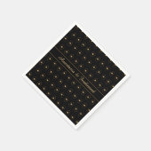 Elegant stijlvol Gold Black Pattern personaliseert Servet (Hoek)