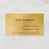 Elegant, stijlvol, Gold en Black Damask, Attorney Visitekaartje (Achterkant)