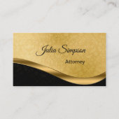 Elegant, stijlvol, Gold en Black Damask, Attorney Visitekaartje (Voorkant)