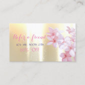 Elegant stijlvol, Gold, Flowers Reference Kaart (Voorkant)