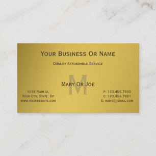 Elegant, stijlvol, Gold-geprogrammeerd met zwarte Visitekaartje