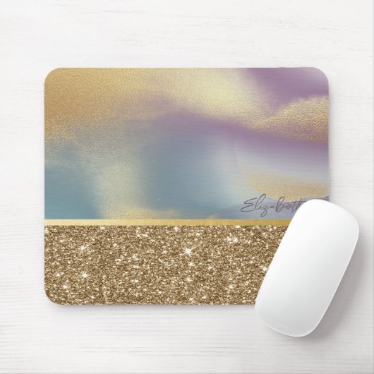 Elegant stijlvol Gold Glitter Colorful Muismat (Met muis)