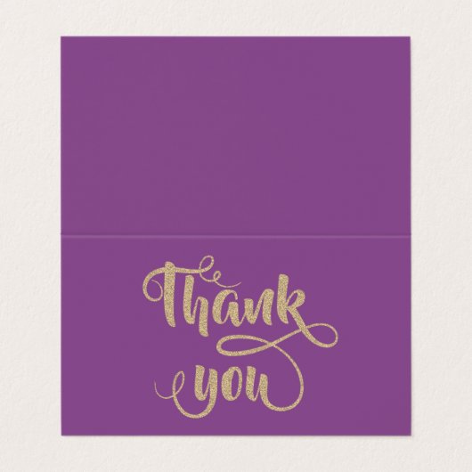 Elegant stijlvol Gold Glittery - Hartelijk dank vo Visitekaartje (Buitenkant ongevouwen)