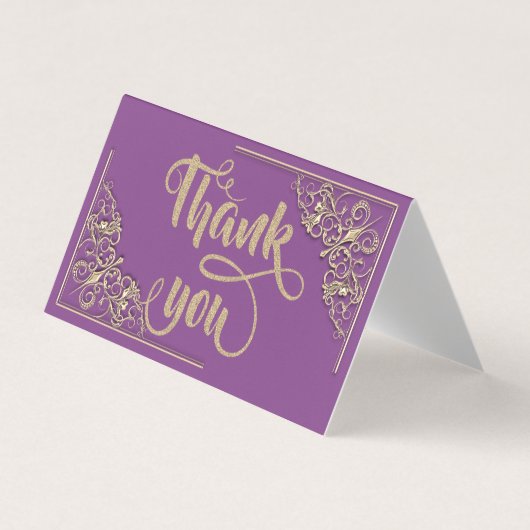 Elegant stijlvol Gold Glittery - Hartelijk dank vo Visitekaartje (Voorkant)