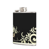 Elegant stijlvol Gold Lace, zwart-gepersonaliseerd Heupfles (Links)