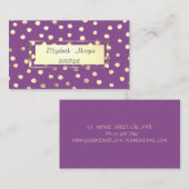 Elegant Stijlvol, Gold Lijst, Confetti Visitekaartje (Voorkant / Achterkant)