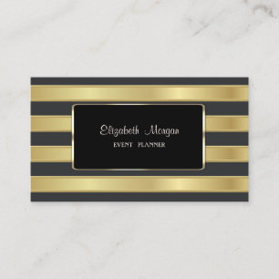 Elegant stijlvol, Gold Striped, zwart Lijst Visitekaartje