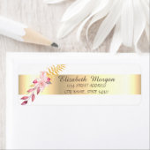 Elegant Stijlvol, Gold White, bloemadres Etiket (Insitu)