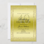 Elegant Stijlvol Goud Confetti 40e Verjaardag Kaart (Voorkant)