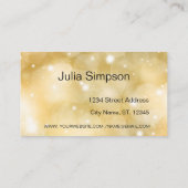 Elegant, stijlvol, goud, glanzend, meisje, stijlvo visitekaartje (Achterkant)