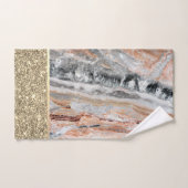 Elegant stijlvol goud Glitter Shiny Marble Stone Bad Handdoek (Handdoek)