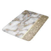 Elegant stijlvol goud Glitter Shiny White Marble Badmat (Gekanteld)