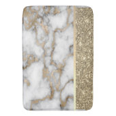 Elegant stijlvol goud Glitter Shiny White Marble Badmat (Voorkant Verticaal)