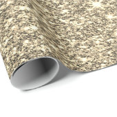 Elegant stijlvol goud Glitter Shiny White Marble Cadeaupapier (Rol Hoek)