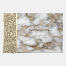 Elegant stijlvol goud Glitter Shiny White Marble