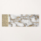 Elegant stijlvol goud Glitter Shiny White Marble Yogamat (Voorkant (horizontaal))