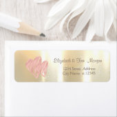 Elegant, stijlvol goud, hart etiket (Insitu)