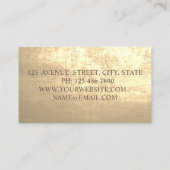 Elegant stijlvol goud, kant-en-omhulsel Silhouette Visitekaartje (Achterkant)