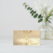 Elegant stijlvol goud, kant-en-omhulsel Silhouette Visitekaartje (Staand voorkant)