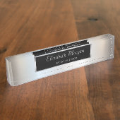 Elegant stijlvol goud naambordje (Zijkant)