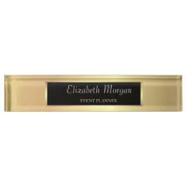 Elegant stijlvol goud naambordje