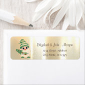 Elegant, stijlvol goud noords gnome, pine boom etiket (Insitu)