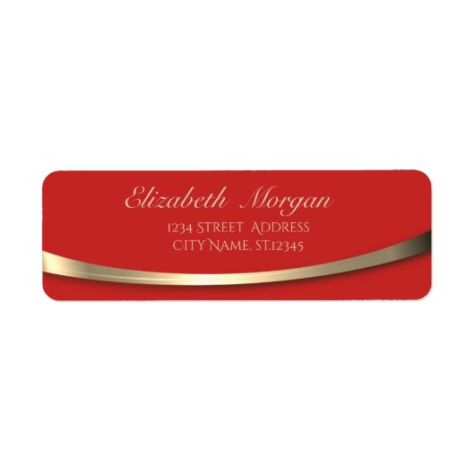 Elegant stijlvol, goud, rood etiket (Voorkant)