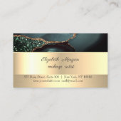 Elegant Stijlvol, Goud, Smaragdgroen Klantenkaartje (Achterkant)