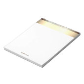 Elegant stijlvol goud, stripes - op maat gemaakt notitieblok (Linkerzijde)